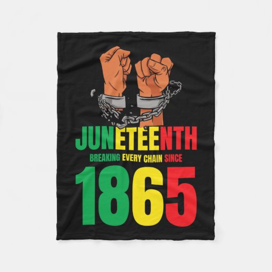 Afro-Amerikaans Junetetiende Break elke keten S Fleece Deken (Voorkant)