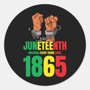 Afro-Amerikaans Junetetiende Break elke keten S Ronde Sticker