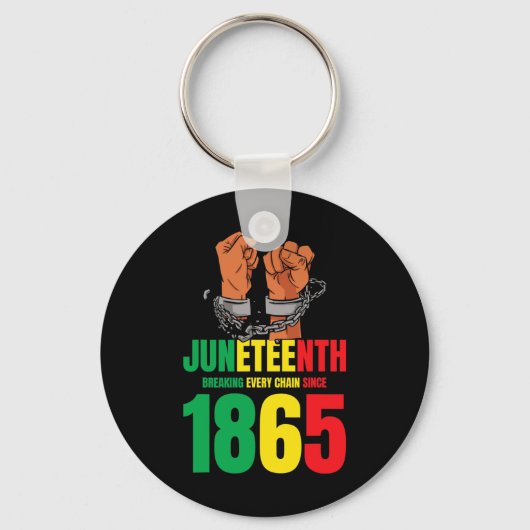 Afro-Amerikaans Junetetiende Break elke keten S Sleutelhanger (Voorkant)