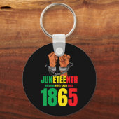 Afro-Amerikaans Junetetiende Break elke keten S Sleutelhanger (Voorkant)