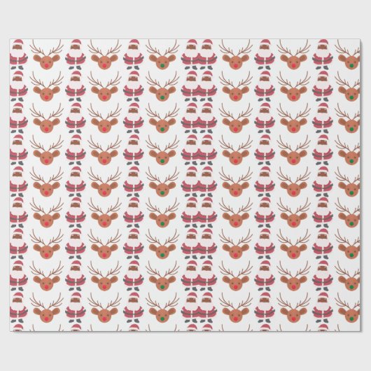 Afro-Amerikaans kerstcadeaupapier Cadeaupapier (Vlak)