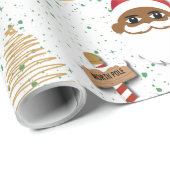 Afro-Amerikaans kerstpapier Cadeaupapier (Rol Hoek)