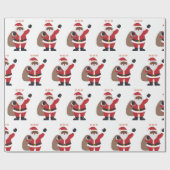 Afro-Amerikaans kerstpapier Cadeaupapier (Vlak)