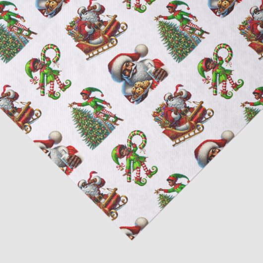 Afro-Amerikaans kerstpapier Tissuepapier (Detail)