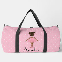 Afro-Amerikaans kind ballerina duffel tas
