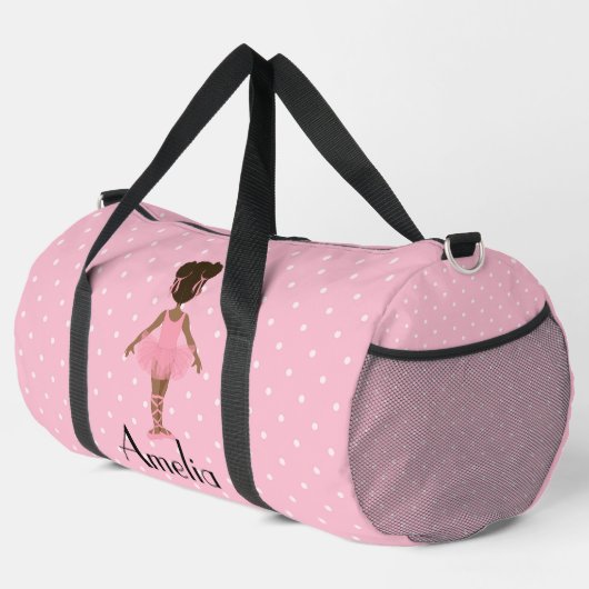 Afro-Amerikaans kind ballerina duffel tas (Rechterhoek)