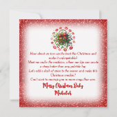 Afro-Amerikaans Koppel Kerstmis Mistletoe Kus Feestdagenkaart (Achterkant)