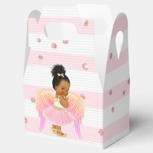 Afro-Amerikaans meisje Ballerina Shower/Birthday Bedankdoosjes (Geopend)