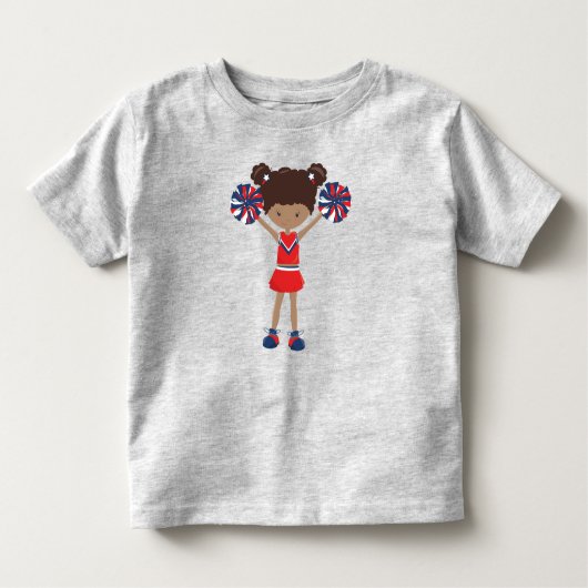 Afro-Amerikaans meisje, Cheerleading, Cheerleaders Kinder Shirts (Voorkant)