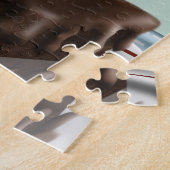 Afro-Amerikaans meisje en chocolade sundae Legpuzzel (Zijkant)