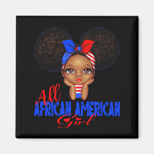Afro-Amerikaans meisje grappige onafhankelijkheid Magneet