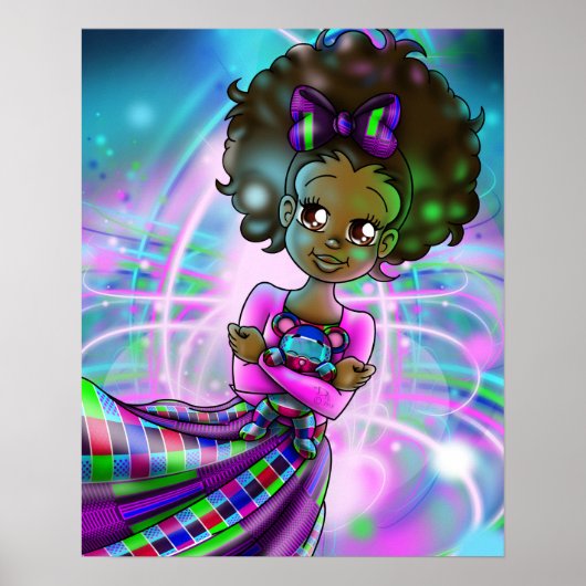 Afro-Amerikaans meisje Poster (Voorkant)