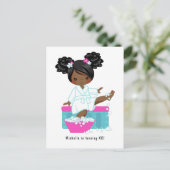 Afro-Amerikaans meisje spa slaapfeest verjaardagsf Briefkaart (Staand voorkant)