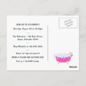 Afro-Amerikaans meisje spa slaapfeest verjaardagsf Briefkaart (Achterkant)