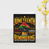 Afro-Amerikaans Melanine Juneteenth Herinnerend Th Kaart (Gele Bloem)