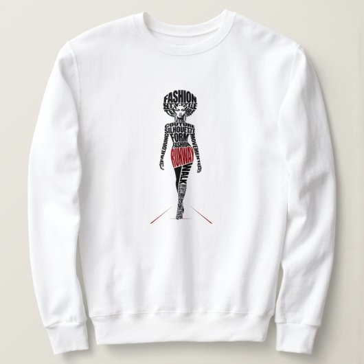 Afro-Amerikaans modecatwalkmodel Trui (Design voorkant)