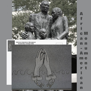 Afro-Amerikaans monument Savannah Georgia Briefkaart