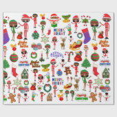 Afro-Amerikaans multitekenpapier Cadeaupapier (Vlak)