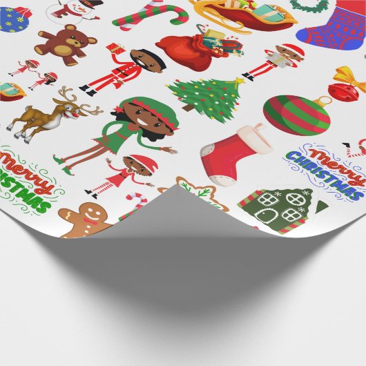 Afro-Amerikaans multitekenpapier Cadeaupapier (Hoek)