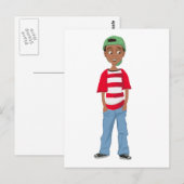 Afro-Amerikaans personenontwerp voor kinderen Briefkaart (Voorkant / Achterkant)