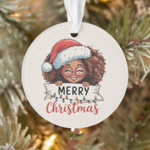 Afro-Amerikaans Prettig Kerstfeest Afrika zwart Ornament
