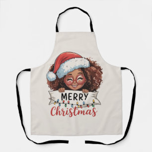 Afro-Amerikaans Prettig Kerstfeest Afrika zwart Schort