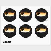 Afro-Amerikaans Ronde Sticker (Vel)
