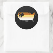 Afro-Amerikaans Ronde Sticker (Tas)