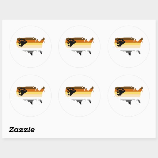 Afro-Amerikaans Ronde Sticker (Vel)