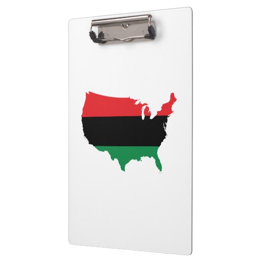 Afro-Amerikaans _ Rood, Zwart & Groen Kleuren Klembord (Links)