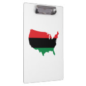 Afro-Amerikaans _ Rood, Zwart & Groen Kleuren Klembord (Rechts)