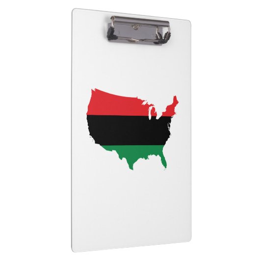 Afro-Amerikaans _ Rood, Zwart & Groen Kleuren Klembord (Rechts)