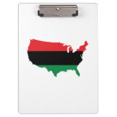 Afro-Amerikaans _ Rood, Zwart & Groen Kleuren Klembord (Voorkant)