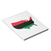 Afro-Amerikaans _ Rood, Zwart & Groen Kleuren Notitieblok (Schuin)