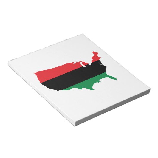 Afro-Amerikaans _ Rood, Zwart & Groen Kleuren Notitieblok (Schuin)