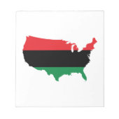 Afro-Amerikaans _ Rood, Zwart & Groen Kleuren Notitieblok (Voorkant)