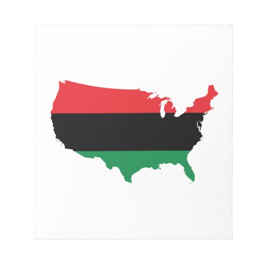 Afro-Amerikaans _ Rood, Zwart & Groen Kleuren Notitieblok (Voorkant)