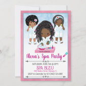 Afro-Amerikaans Spa Feest Uitnodiging (Voorkant)