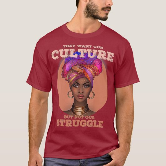 Afro-Amerikaans t shirt voor vrouwen Zwart (Voorkant)
