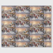 Afro-Amerikaans thema kerst inpakpapier (Vlak)