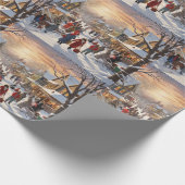 Afro-Amerikaans thema kerst inpakpapier (Hoek)