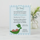 Afro-Amerikaans Twin Boys Baby shower nodigt uit Kaart (Staand voorkant)