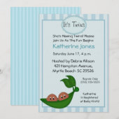 Afro-Amerikaans Twin Boys Baby shower nodigt uit Kaart (Voorkant / Achterkant)