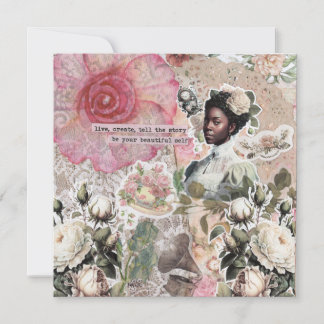 Afro-Amerikaans Victoriaans plat Wenskaart