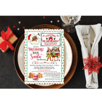 Afro-Amerikaans Vintage Ontbijt met Kerstman