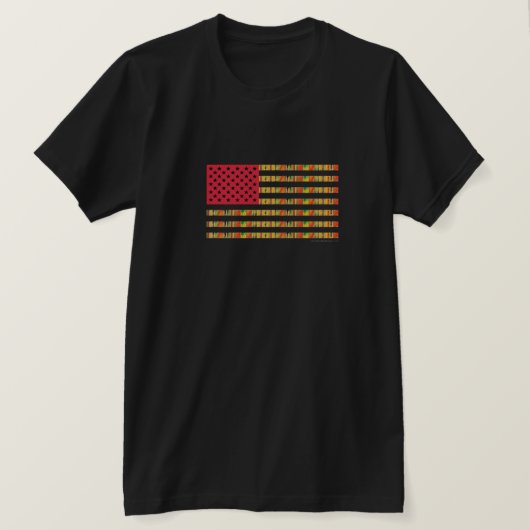 Afro-Amerikaans Vlag T-shirt (Design voorkant)
