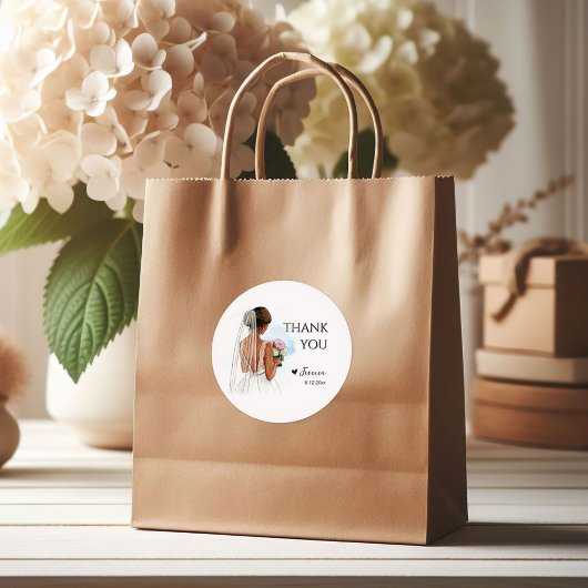 Afro-Amerikaans Vrijgezellenfeest Hart Ronde Sticker