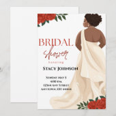 Afro-Amerikaans Vrijgezellenfeest met een volledig Kaart (Voorkant / Achterkant)