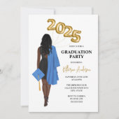 Afro-Amerikaans Vrouw 2025 Afstuderen Kaart (Voorkant)