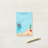 Afro-Amerikaans Zeemeerminnend Meisje, gepersonali Post-it® Notes (Op bureau)